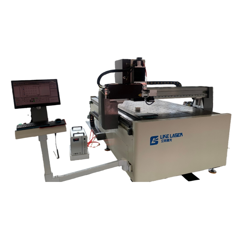 Large Area Glass LED Mirror Fiber Laser Sandblasting Coating Engraving Marking Machine