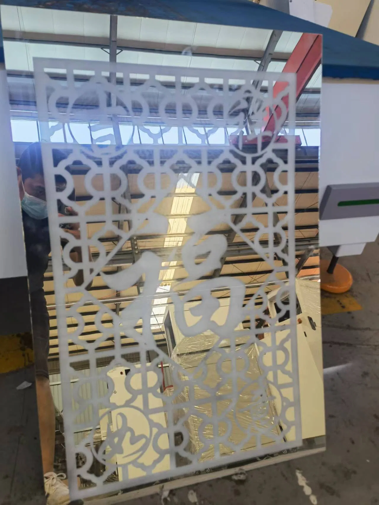 50W 100W Fiber LED Mirror Machine Glass Sandblasting Laser Mirror Glass Frosting Etching Machine