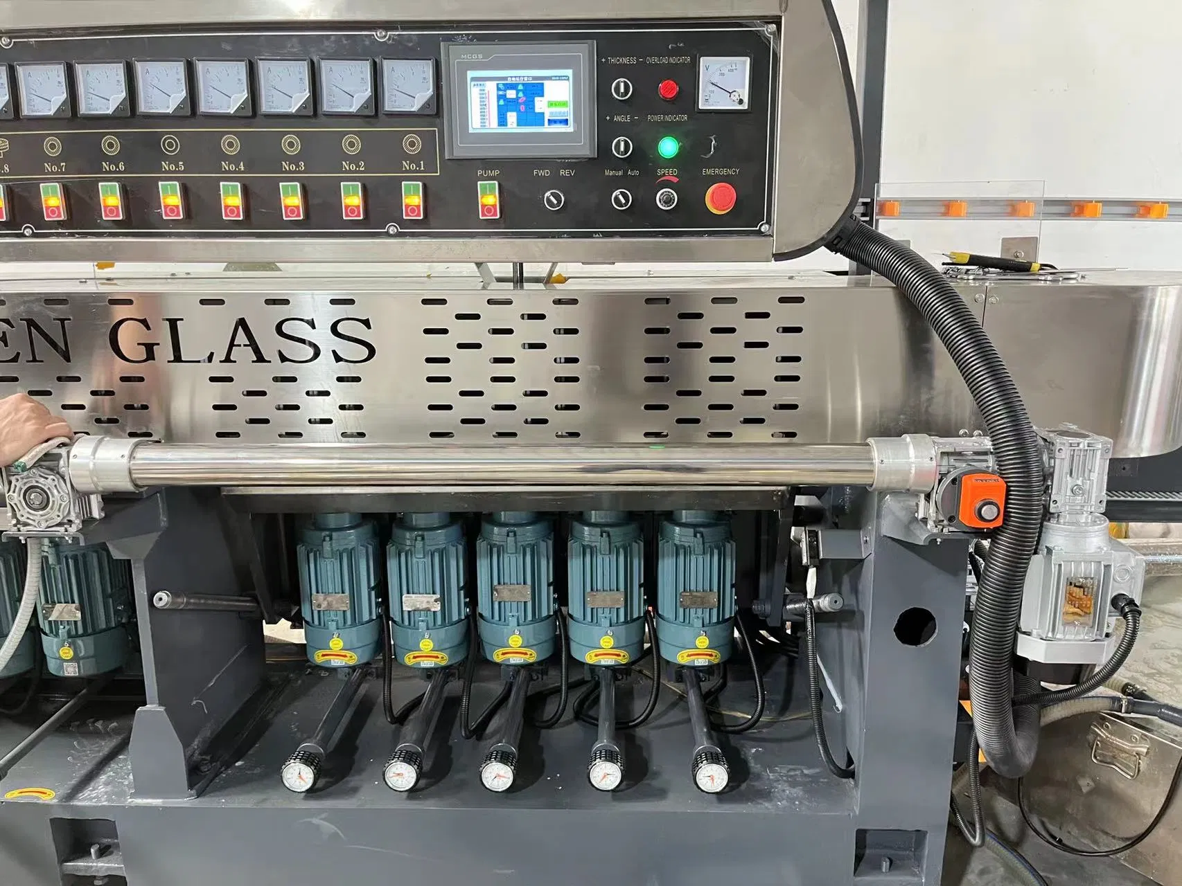 Sanken Quenching Glass Stove 45 Degree PLC Glass Multilevel Facet Polishing Machine