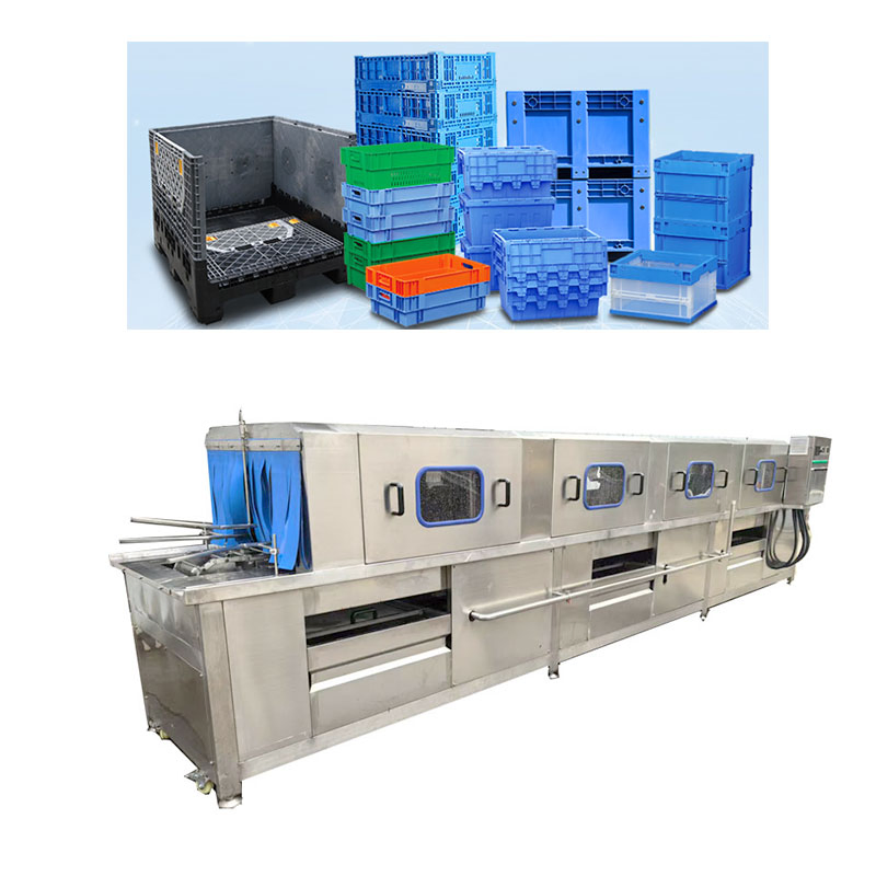 Glass Bottle Poultry Egg Tray Crate Washer Plastic Box Turnover Basket Washing Cleaning Machine