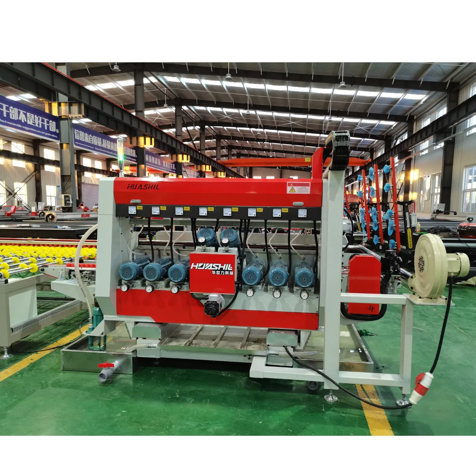 Flat Glass Double Side Straight Line Edging Machine with Grinding and Polishing Effect