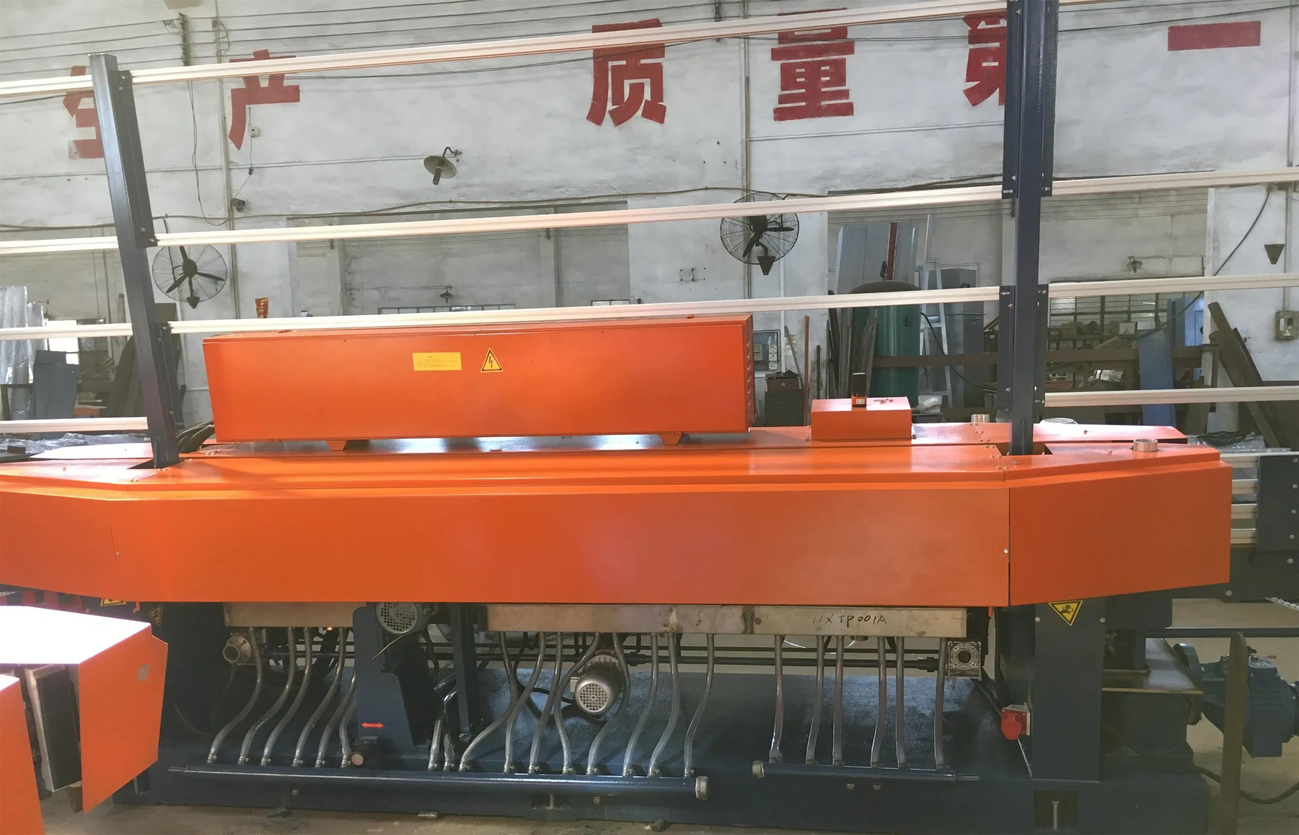 9 Motors Auto Flat Glass Straight Line Bevelling Machine