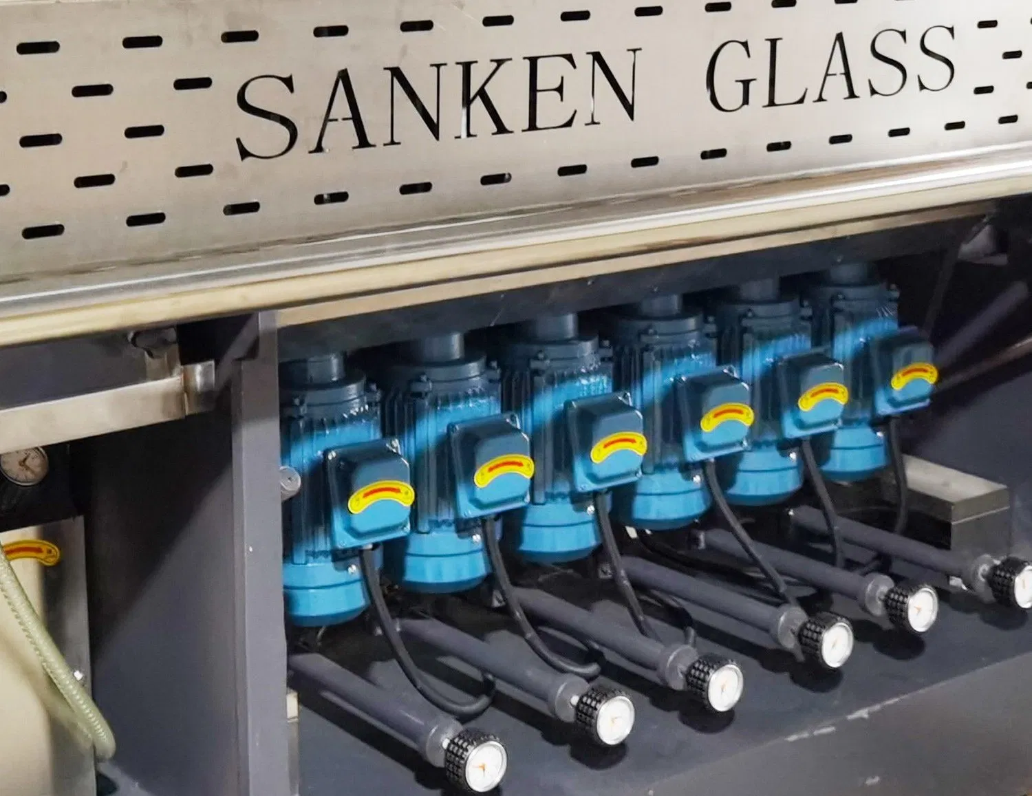 Sanken 10-Motor Glass Multilevel Facet Machine Quenching Furniture Glass Bathroom Door Polisher