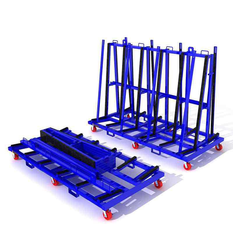 with Wheels Warehouse Racking Storage for Glass Packing and Storage