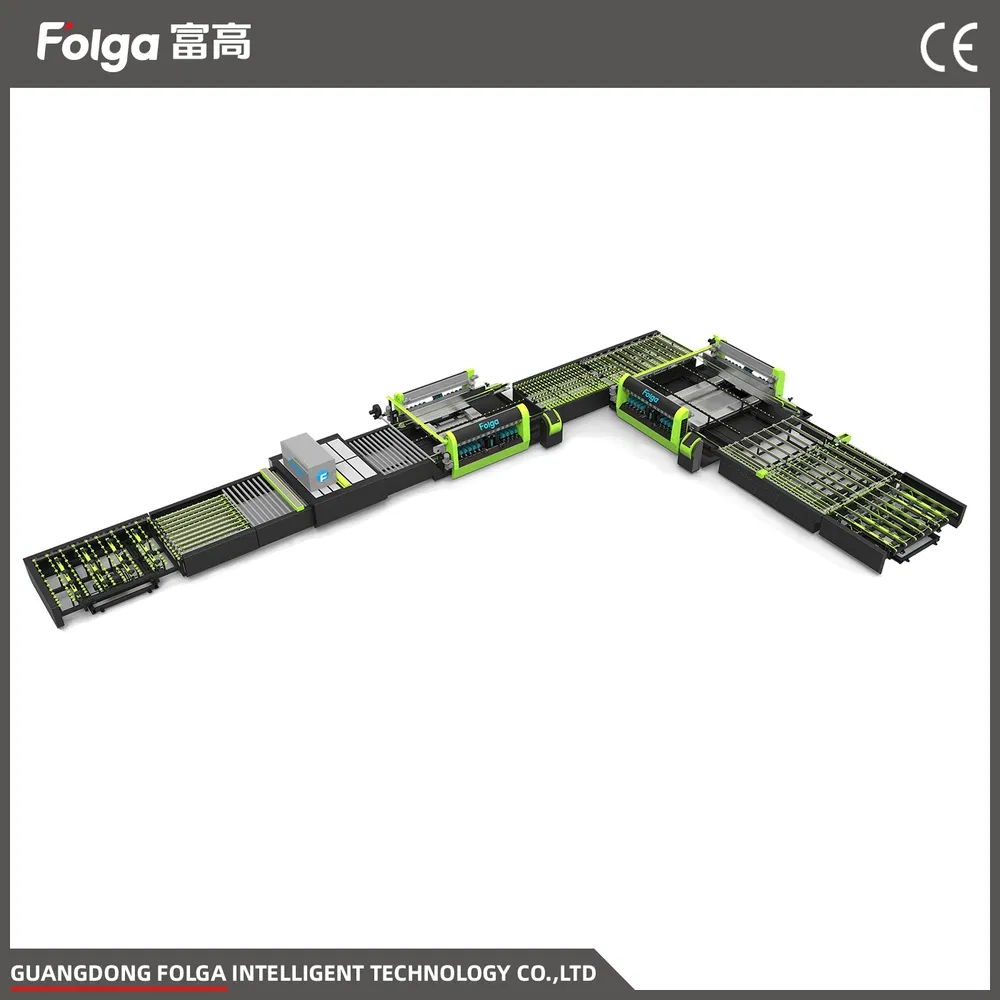 Optimized-Timing Belt Glass Double 45-Degree Edging Machine for Glass Processing