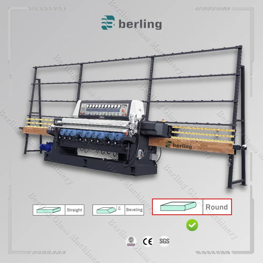 Industrial Round Edge Grinding Machine for Flat Glass Edging Laminated Glass Grinder