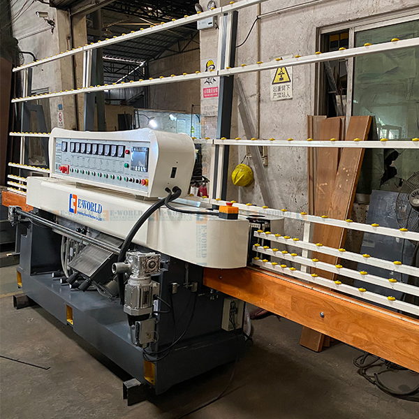 High Efficiency 9 Motors Glass Straight Edging Polising Machine Double Edge Straight Line Glass Grinding Machine Flat Glass Double Straight-Line Edging Machine