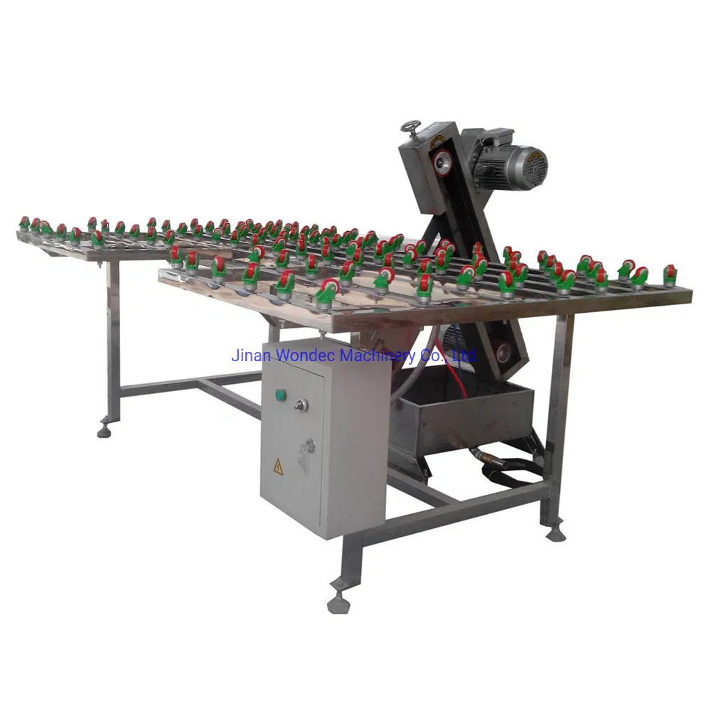 Easy Operating Water Wet Double Belt Glass Polishing Sand Edging Grinding Machine for Insulating Glass Processing