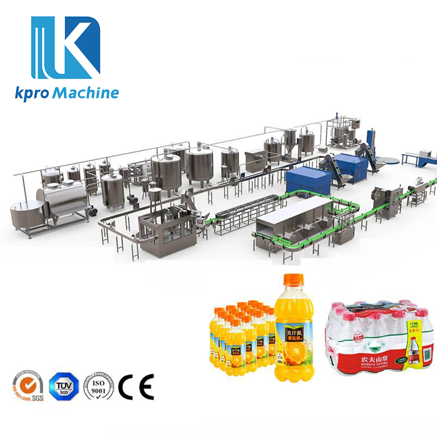 Glass Plastic Pet Bottled Drink Juice 3-in-1 Washing Filling Capping Automatic Bottling Machine Juice Manufacturing Plant Production Line Beverage Machine
