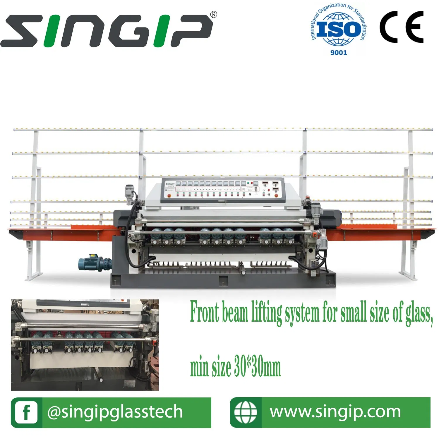 Precision Glass Bevelling Machine with CE Certification for 30*30mm