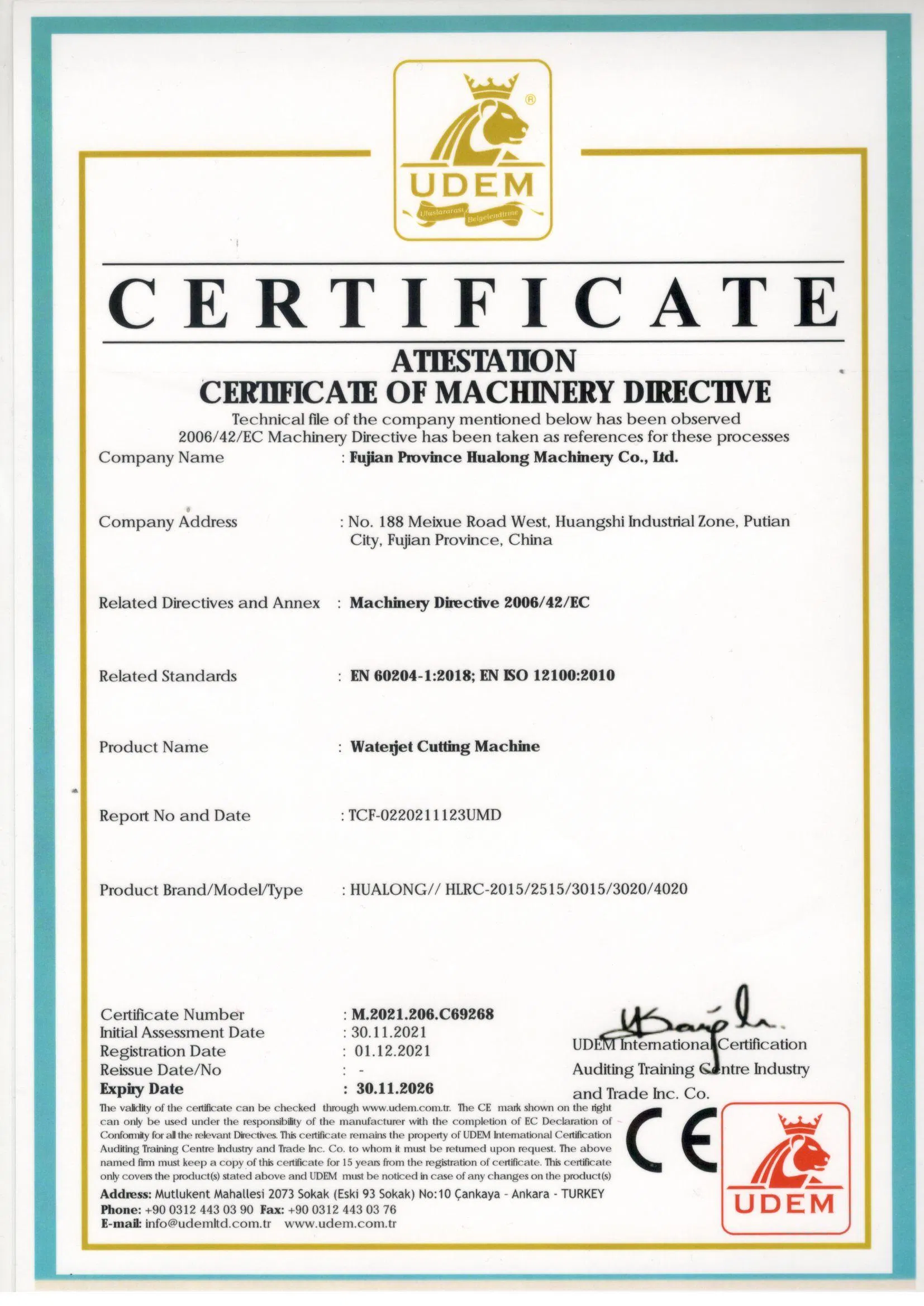 2026 Bcmc 3 Axis 5 Axis Stone Cutting Machine High Pressure Waterjet Cut 60 Degrees Angle with Water Abrasive CNC Water Jet Cutting Machine for Marble