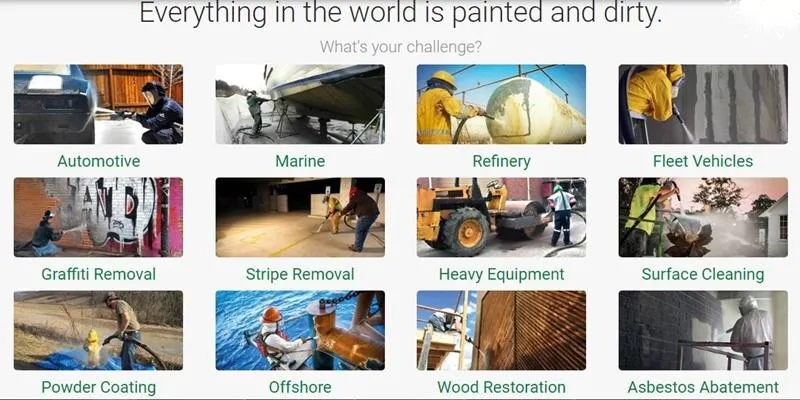 Dustless Sand Blasting Machine Application