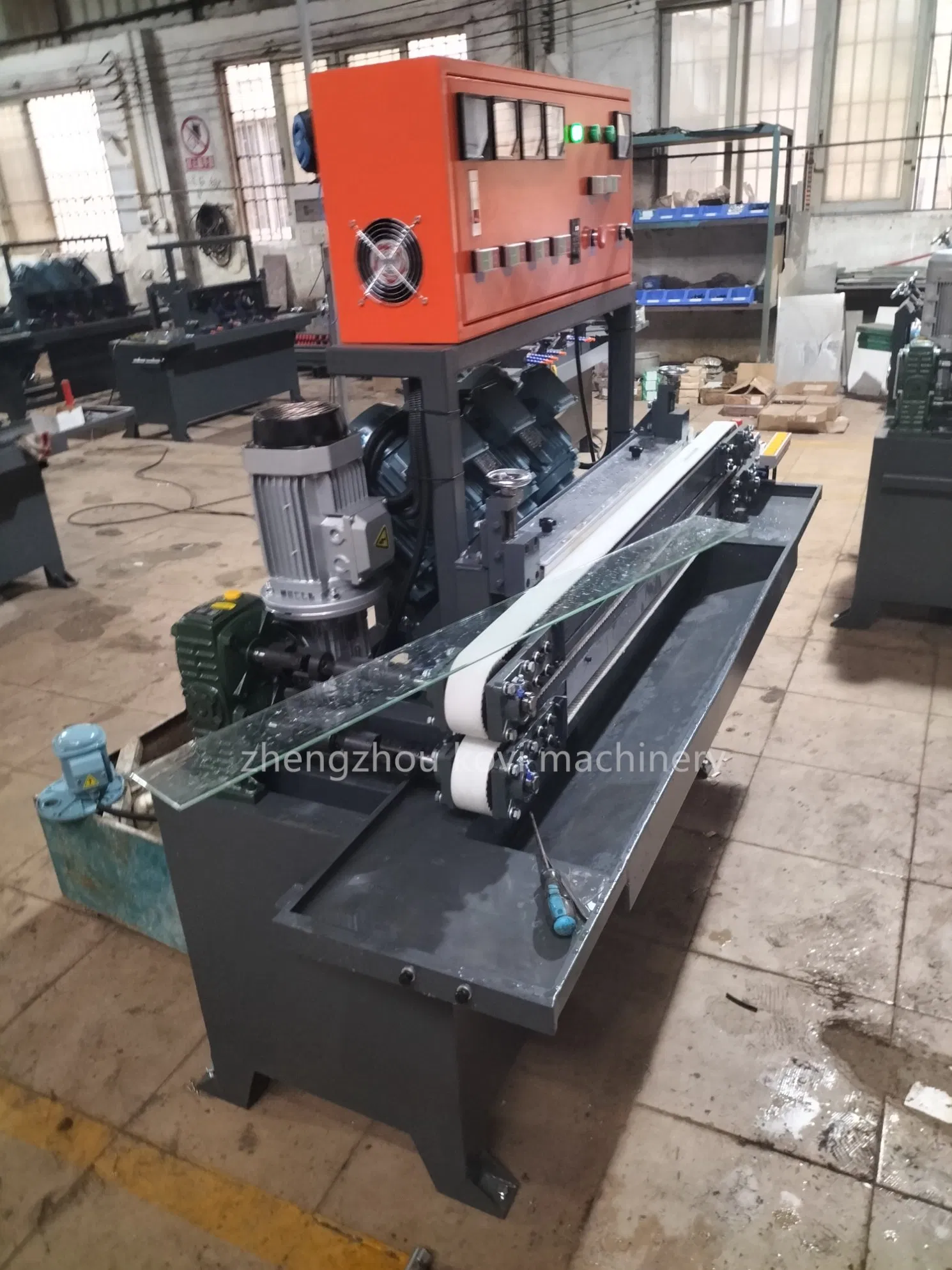 High Quality Portable 7 Motor Glass Edging Polishing Machine Glass Flat Edger and Variable Miter Machine Glass Mirror Grind Glass Beveled Sandblasting Machinery