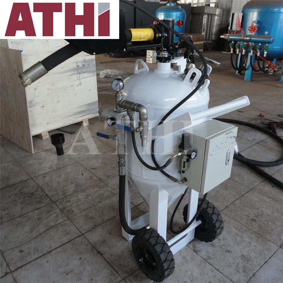 Glass Bead and Water Wet Mobile Portable Type Dustless Sand Blasting Machine