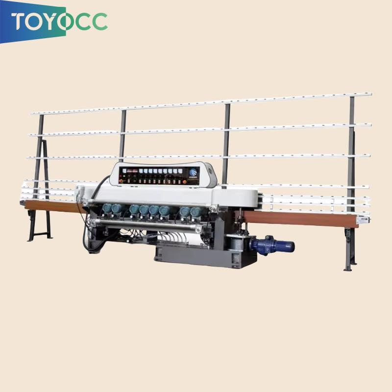 Architecture Vertical Glass Tube Grinding Frosting Edging/Edge Portable Polishing Drilling Machine for Float Glass with CE and 9 Motors