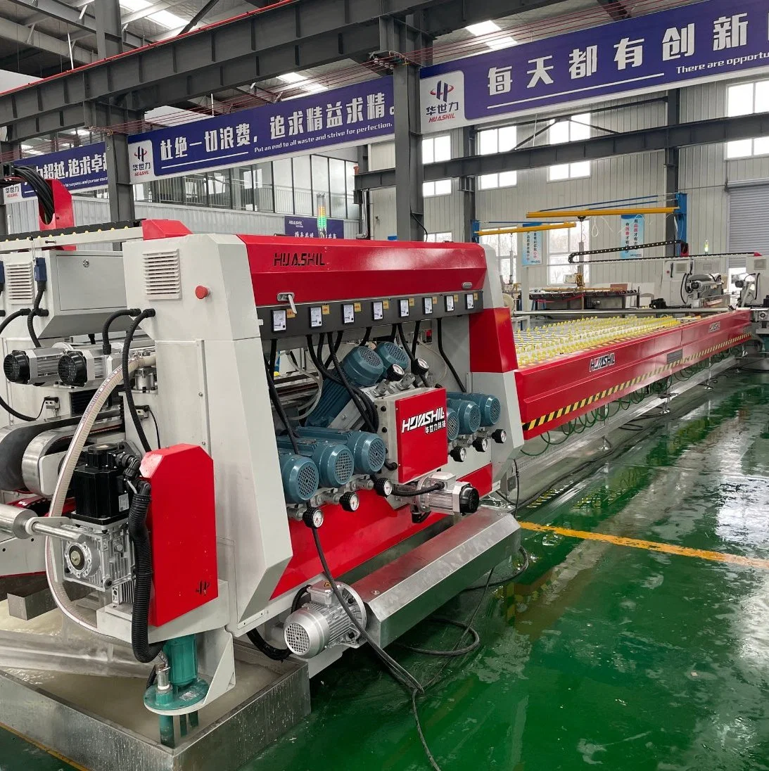 Flat Glass Double Side Straight Line Edging Machine with Grinding and Polishing Effect