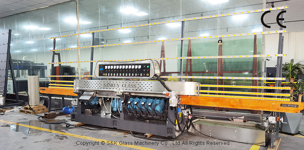 Sanken 11-Spindle Toughened Glass Furniture Multilevel 45 Degrees Glass Facet Machine