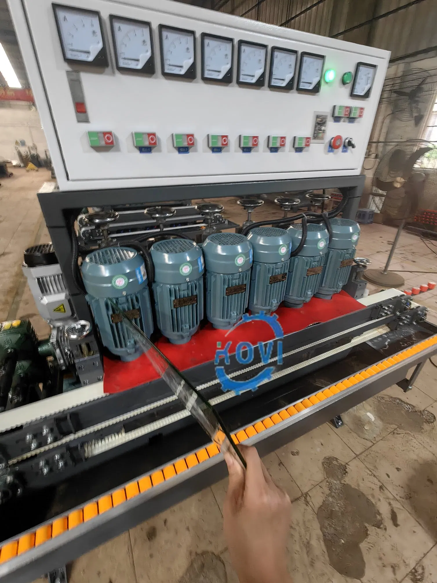 Portable 3 Motor CNC Round Mirror Edging Polishing Machine Straight Line Glass Grinding Mirror Beveled Edge Beveling Grinder Polish Machine