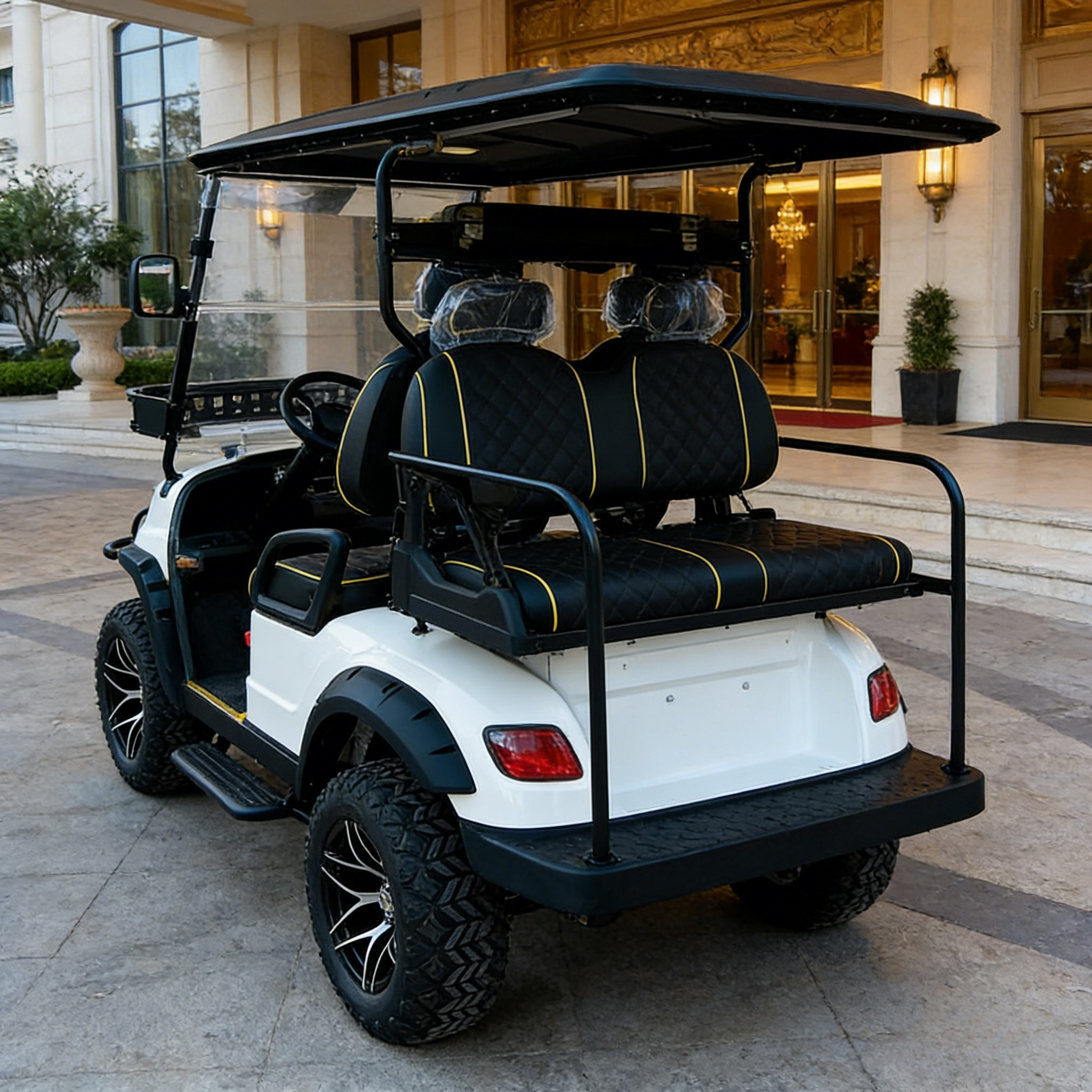 WOLAN Manufacturer Support Customization GPS Track 4 Seater Fleet Golf Cart for Rental Management