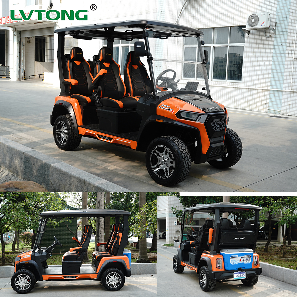LVTONG Luxury 4 Seater Electric Golf Buggy with 72V AC System and Screen