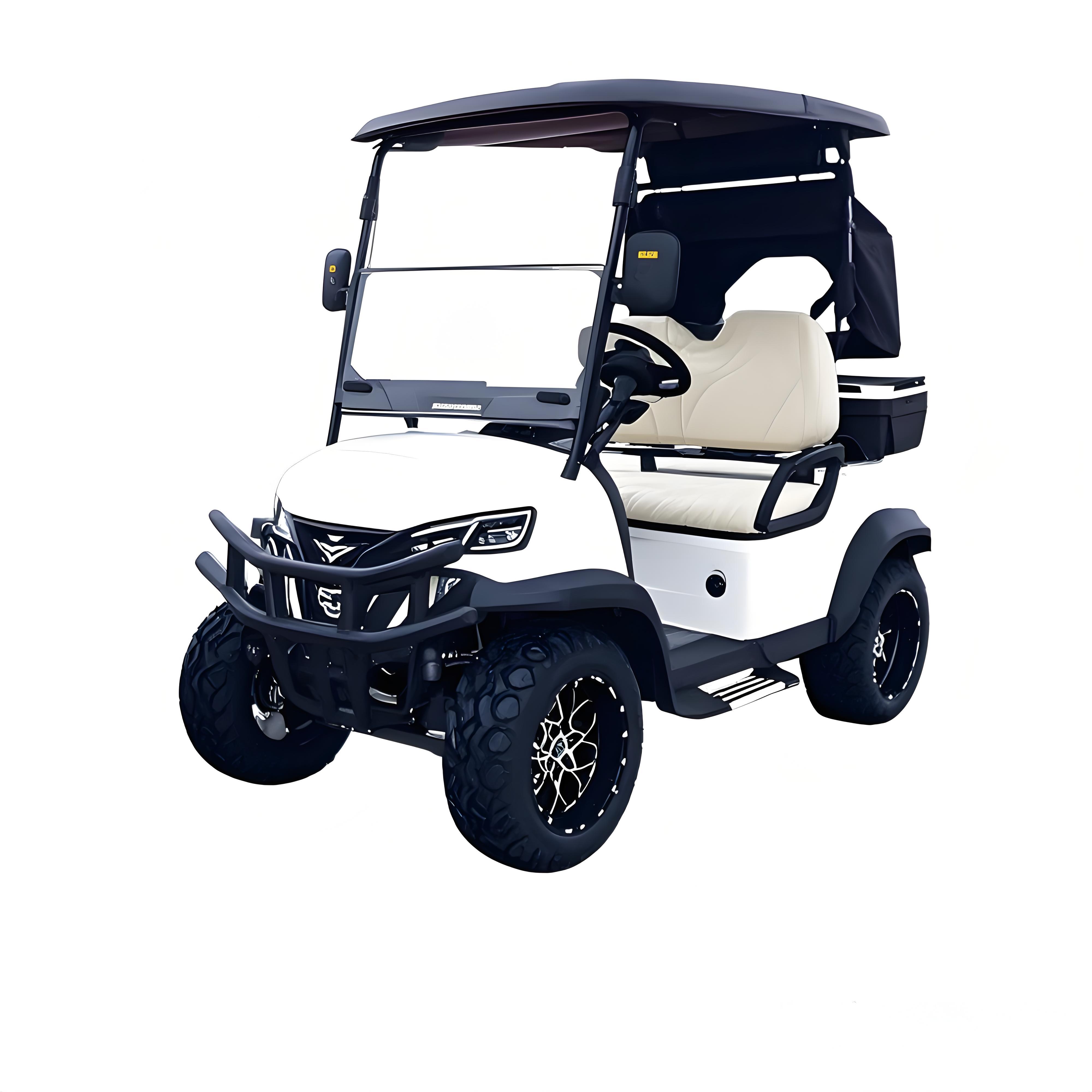 2025 Classic White Parison Electric Deluxe Golf Cart | 2 Seater with Sightseeing Features for Luxury Resorts &amp; Hotels