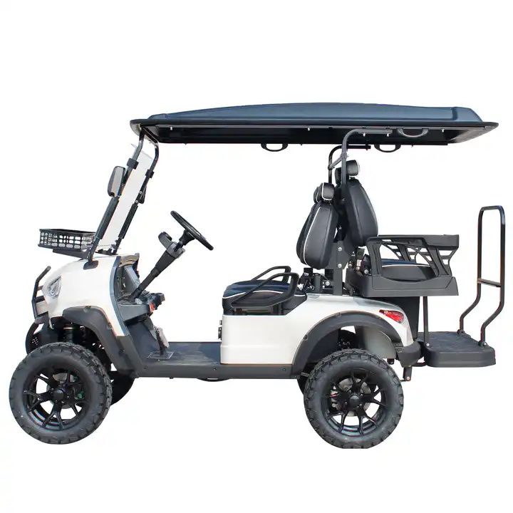 Buy 4 PersonSeater 2+2 Passenger Seat golf Cart Chinese Factory 72v 48v Cheap ClubCar Luxury Import From China 4 Wheel