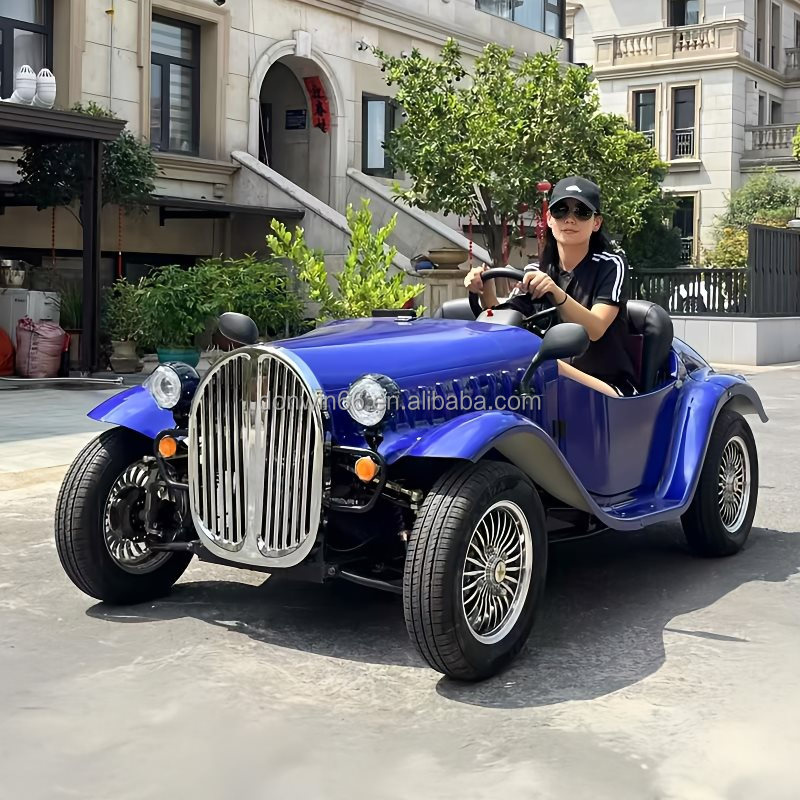 2025 Latest Style 8 - 11 Passengers 1800W Motor Golf Cart Luxury Electric Retro Vintage Classic Car