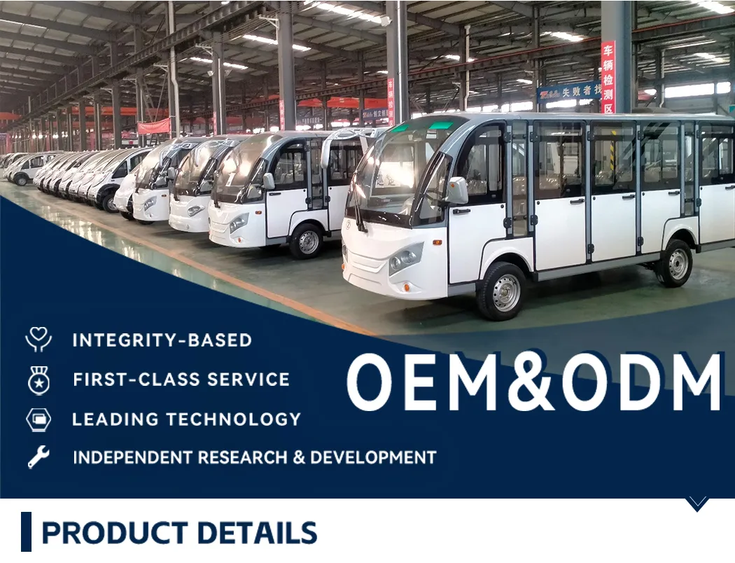Battery Powered 23 Seats City Passenger Vehicle Tour Shuttle Electric Enclosed Sightseeing Bus