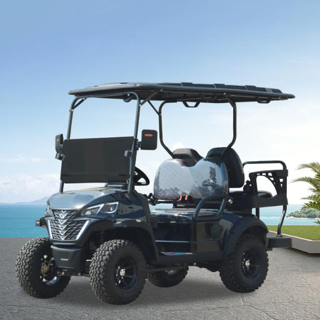 4 Seat Street Legal LSV Off Road Low Speed Golf Buggy Lithium Battery Powered Cart Full Options for Resort Villa Beach Farm Club