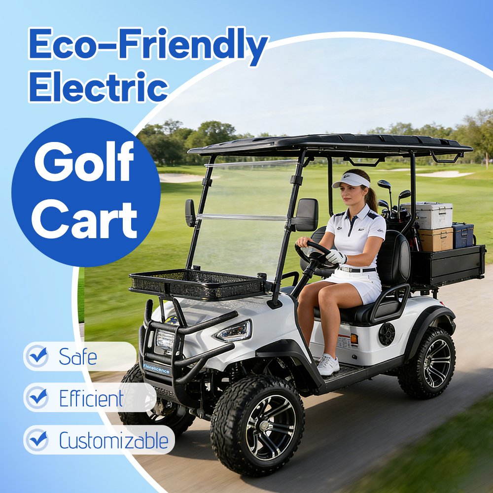 2 Seater Electric Golf Cart With Powerful Motor for Steep Hills and Heavy Loads at Parks Tourist Attractions and Airports