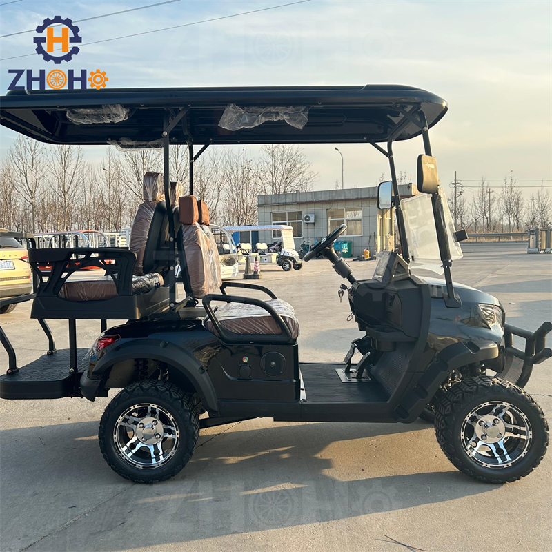 Smart Electric Golf Vehicle GPS Tracking Fleet Management Energy-Saving Tech 3-4 Seats 90km Range Soft Cushioned Seats for Club