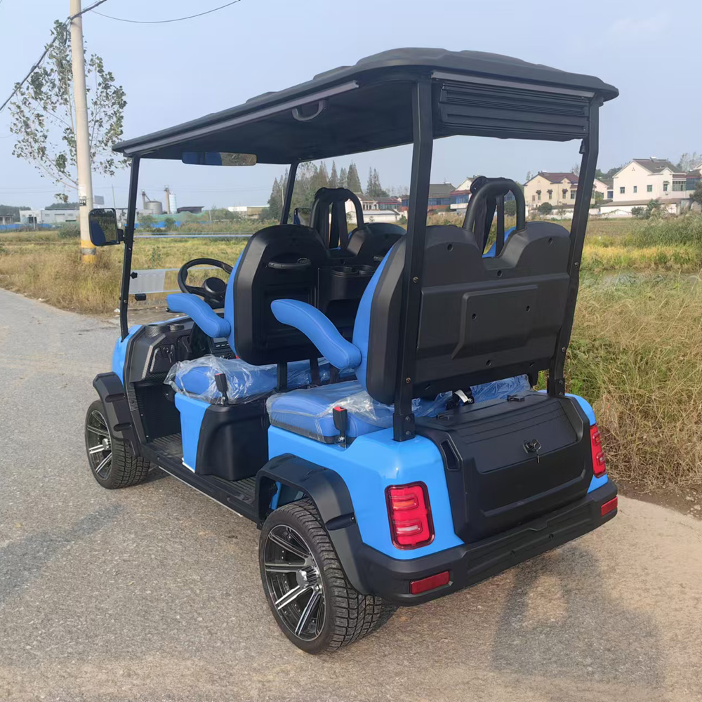 Modern Style 4 Passenger Golf Car Street Legal LSV Smooth Driving Electric Vehicle With Music Player Multi-functional Golf Cart