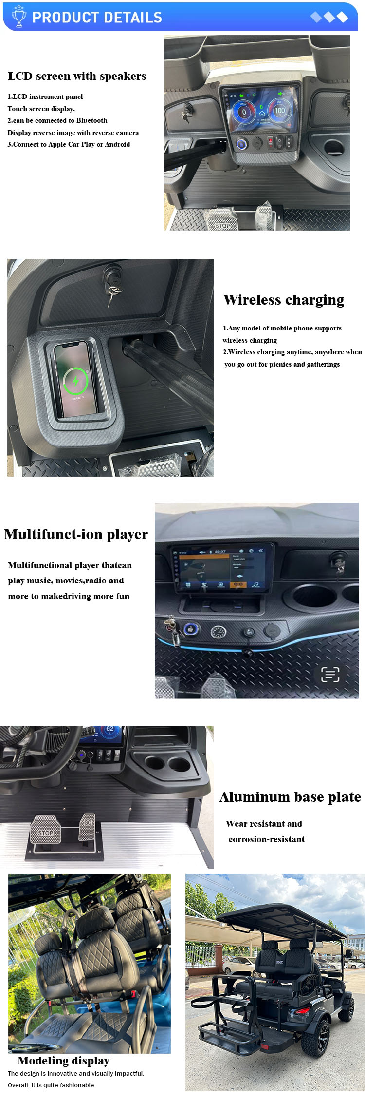 Electric Golf Cart Inside Interior