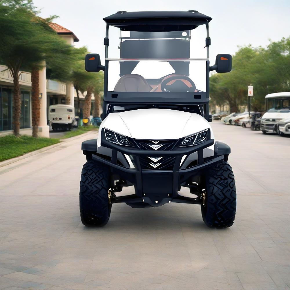 2025 Classic White Parison Electric Deluxe Golf Cart | 2 Seater with Sightseeing Features for Luxury Resorts &amp; Hotels