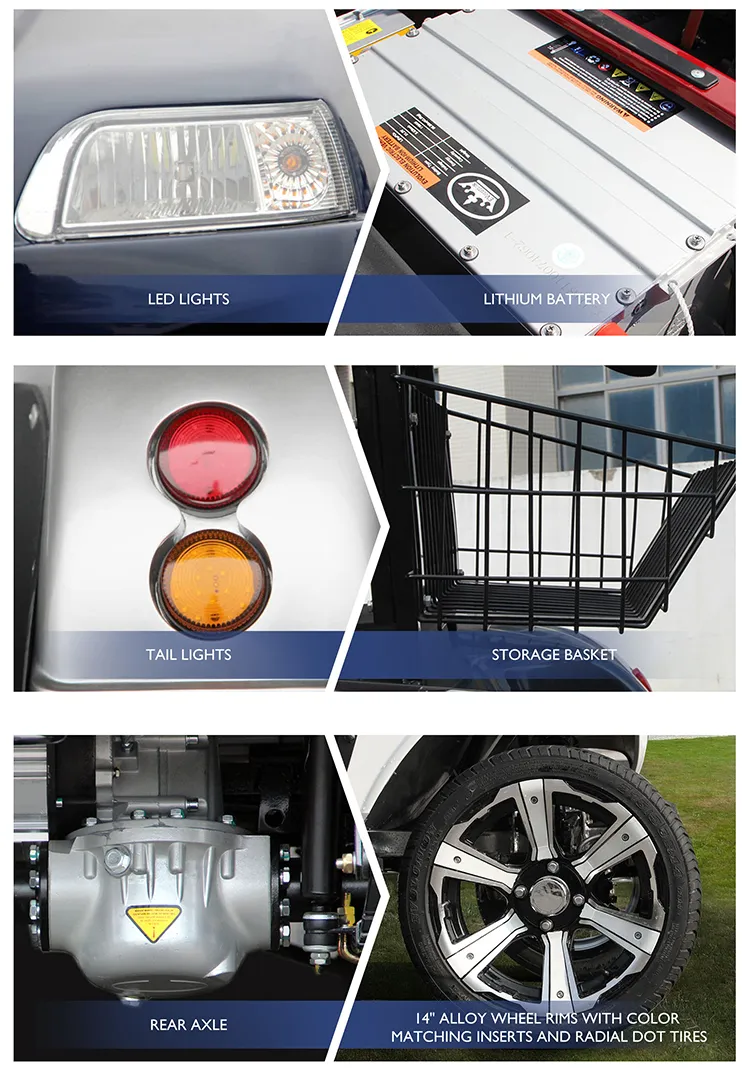 Electric 2-Seater High-Performance Low-Speed Golf Cart specifications