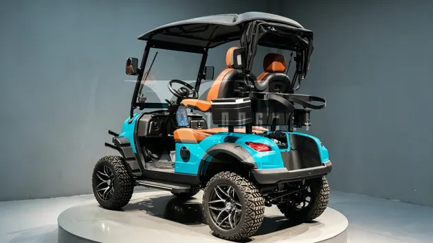 Electric Golf Cart Seat Upholstery Stitching Close-up