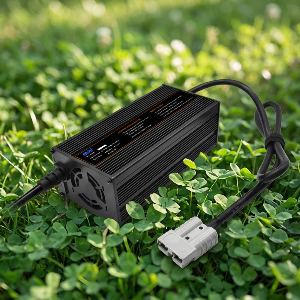 Portable Battery Charger 1200W IP34 Fast Charging System for Golf Carts, Electric Forklifts, and Floor Scrubbers