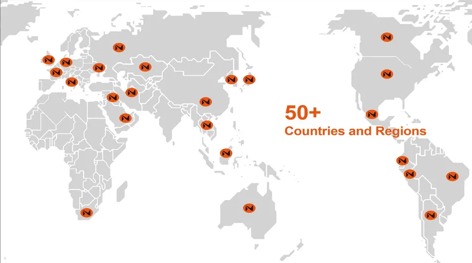 Global Sales Network Map