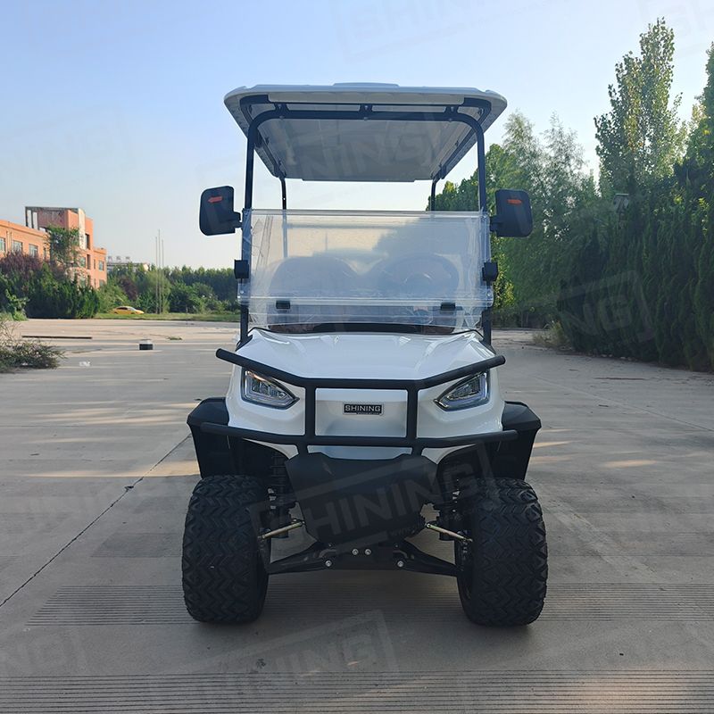 Custom Shining Lsv 4 Seater Street Legal CE Certified 50-70Km/h 48V/72V Lithium Battery Electric Golf Cart with Cargo 70-90km