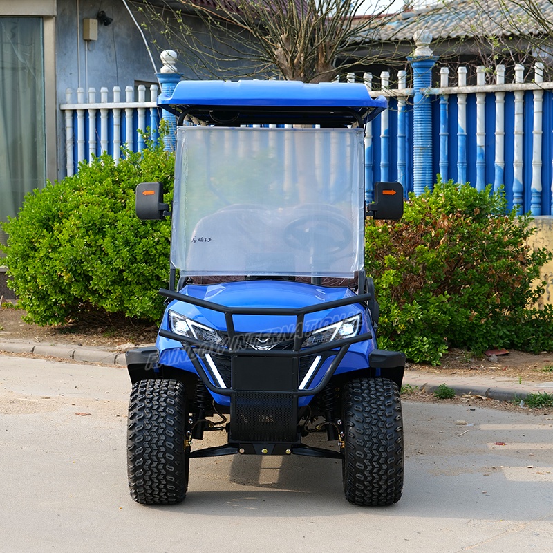 Rainbow Brand 6 Seater Solar Panel Electric Golf Cart with 5kw Motor and 72V Lithium Battery