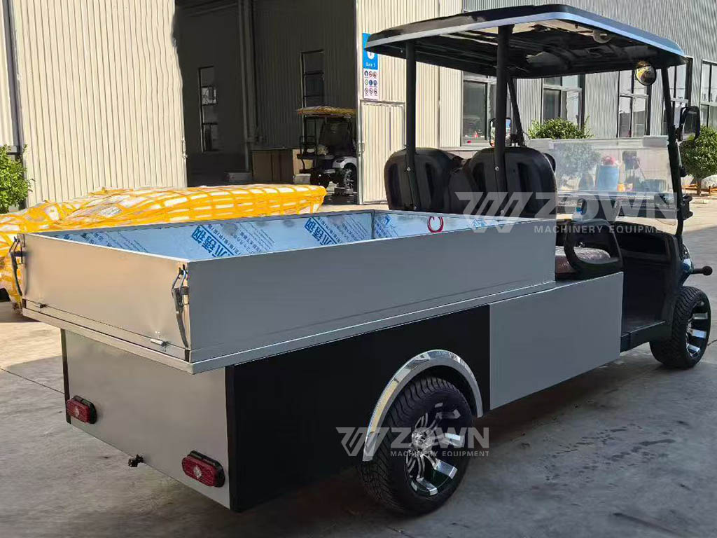 Electric Cargo Golf Cart Details Back View