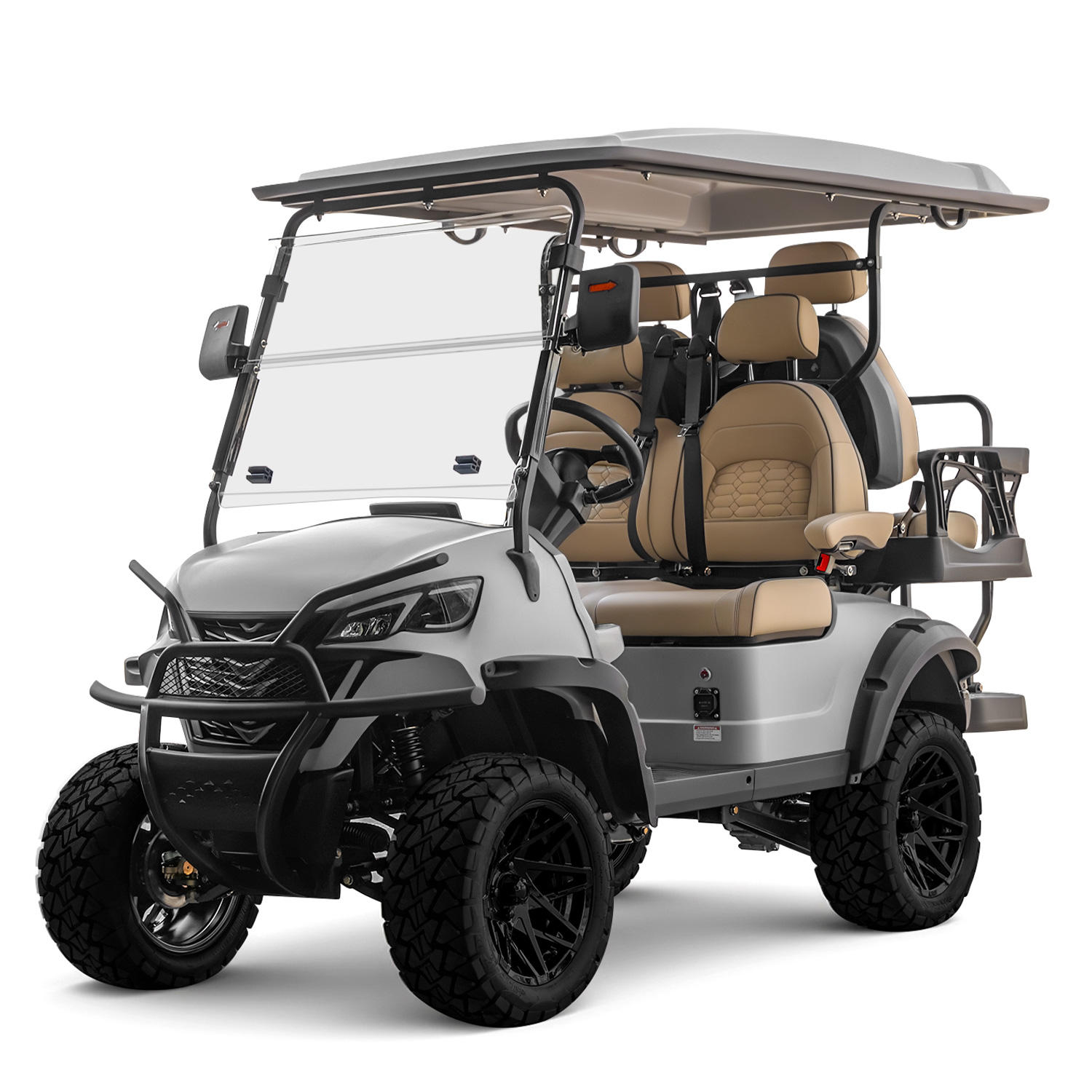 China 48V Four Seats Electric Golf Cart 4X4 Drive Electric Vehicles 2+2 Seater Utility Buggy Electric Cars
