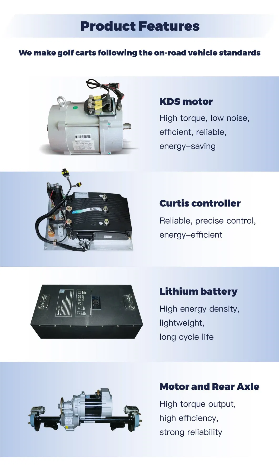 Low Speed New Energy Vehicles 4 Seater Electric Golf Carts