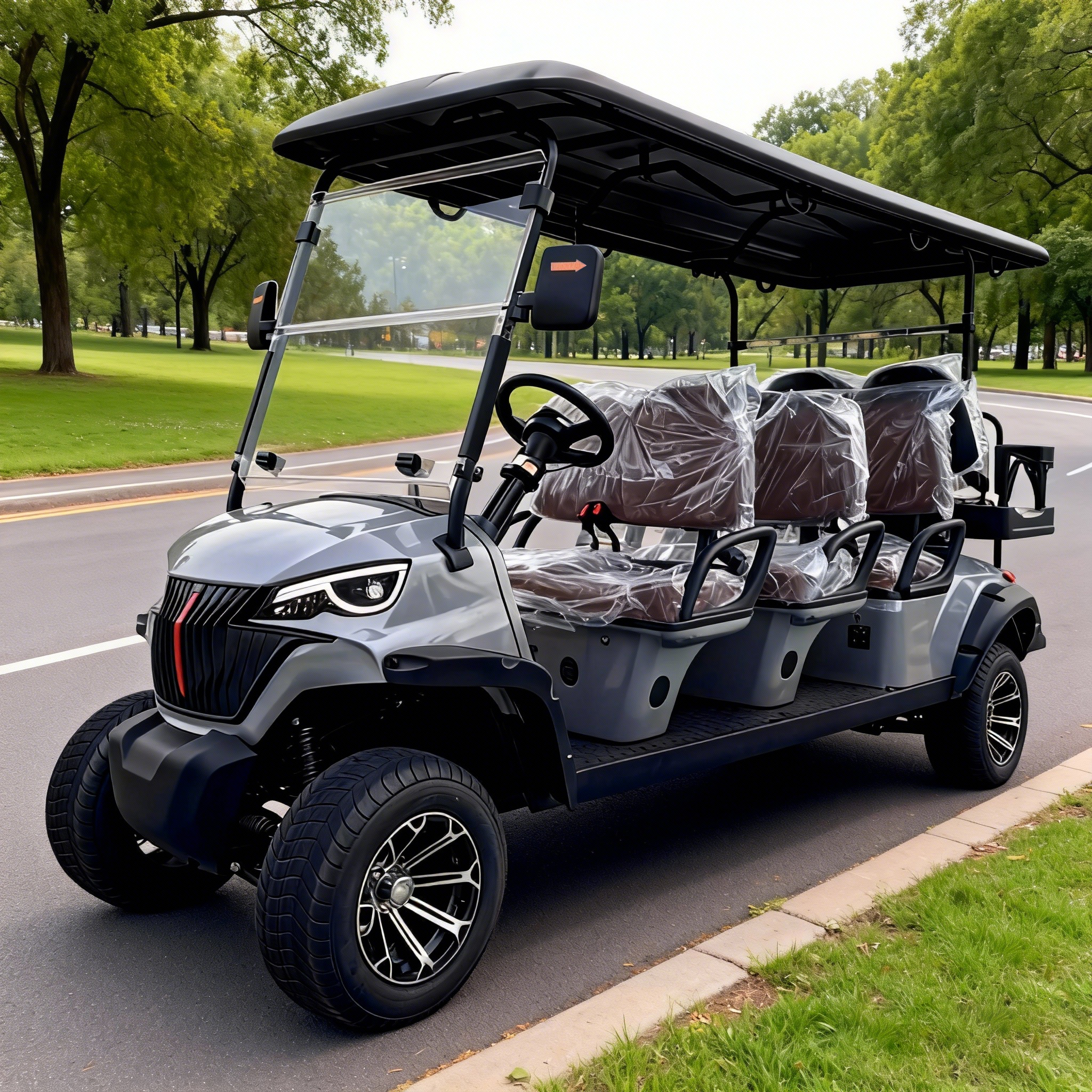 Electric Golf Cart Scene