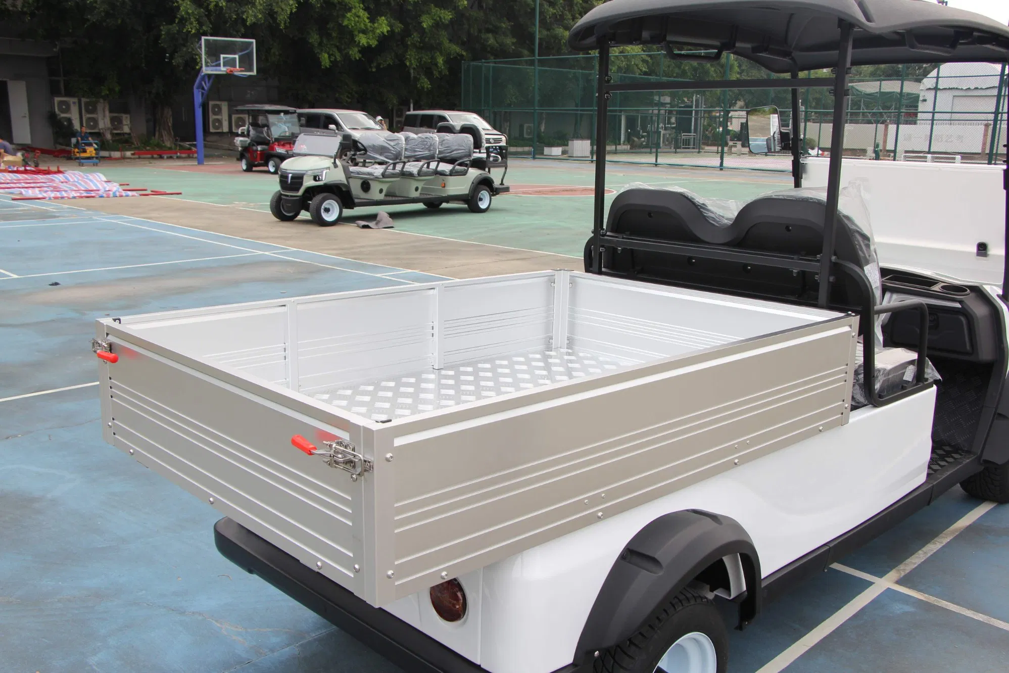 Electric Utility Cart with Fixed Cargo Box 48V Motor 2 Seater Golf Cart Mini Truck