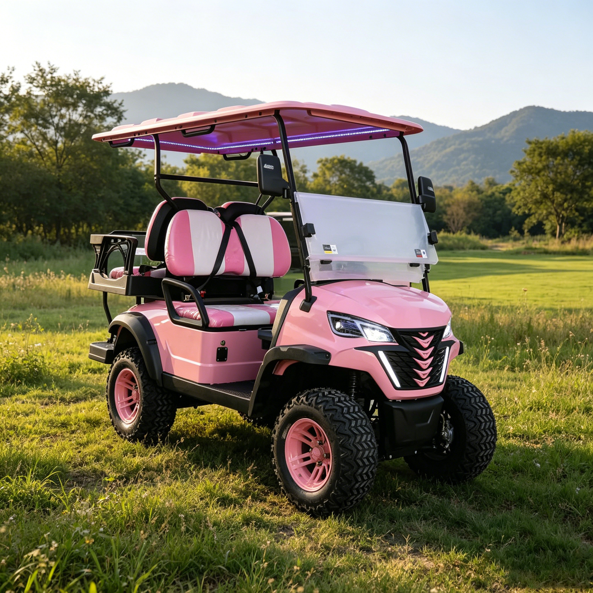 Heavy Duty Rental Fleet Electric Golf Cart 4-Seater Maintenance Free Lithium Battery 48V 5000W AC Motor 70-90km Range 4-wheel
