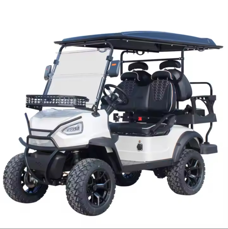 Buy 4 PersonSeater 2+2 Passenger Seat golf Cart Chinese Factory 72v 48v Cheap ClubCar Luxury Import From China 4 Wheel