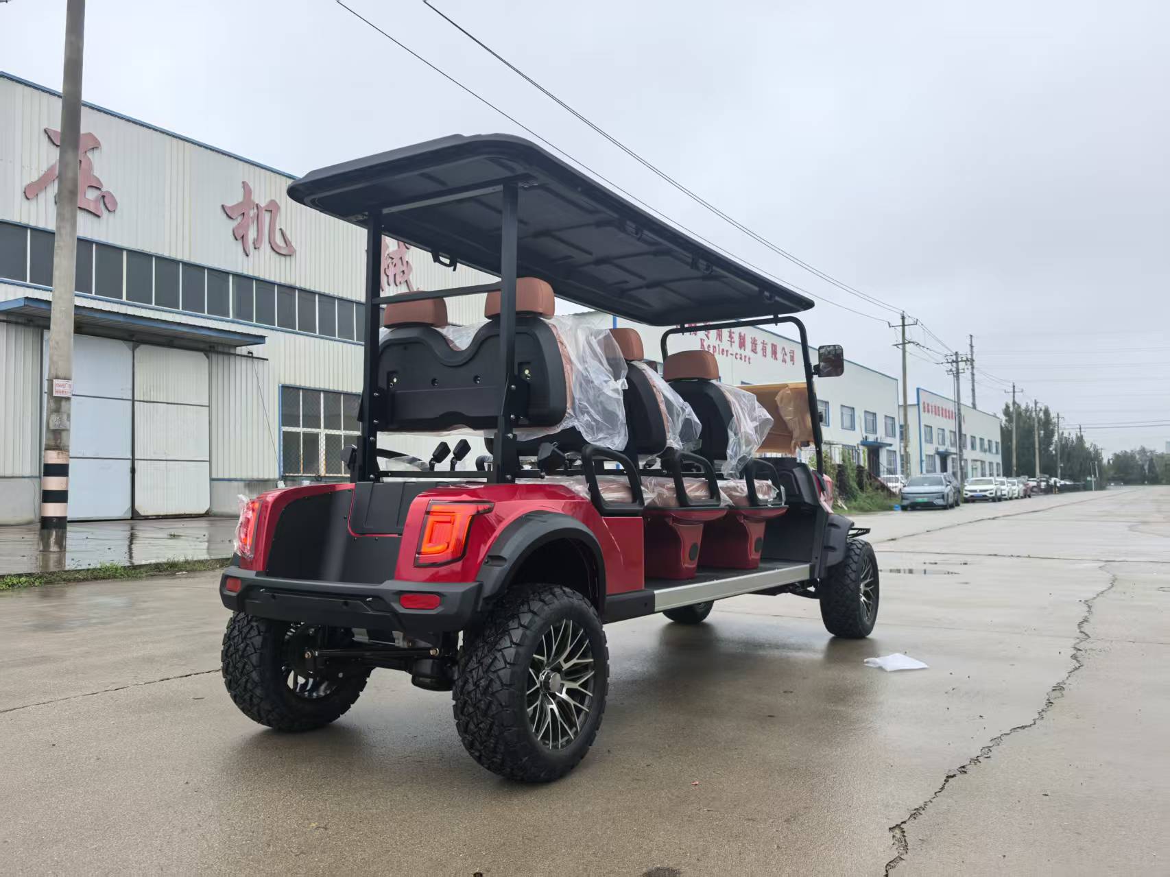 CE Street Legal 48V Lithium 6 Seater 30-50km/h Speed Side Tool Boxes Luxury Resort Hunting 6 Passenger Electric Golf Cart Buggy