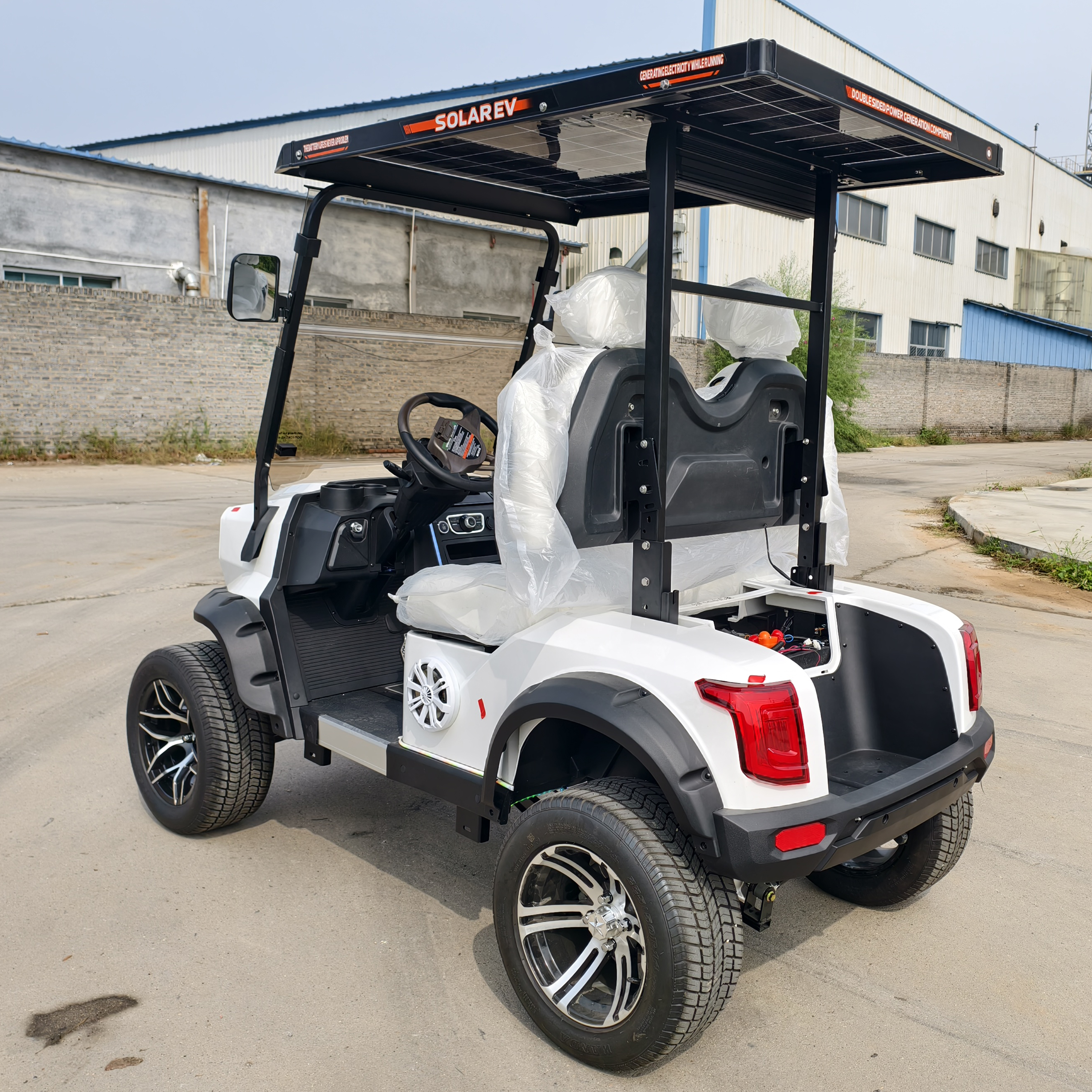 SEEWORLD New Energy Off-road Golf Cart Lithium Battery Solar Panel 4KW AC Motor 3-4 Seater Electric High Strength Carbon Steel