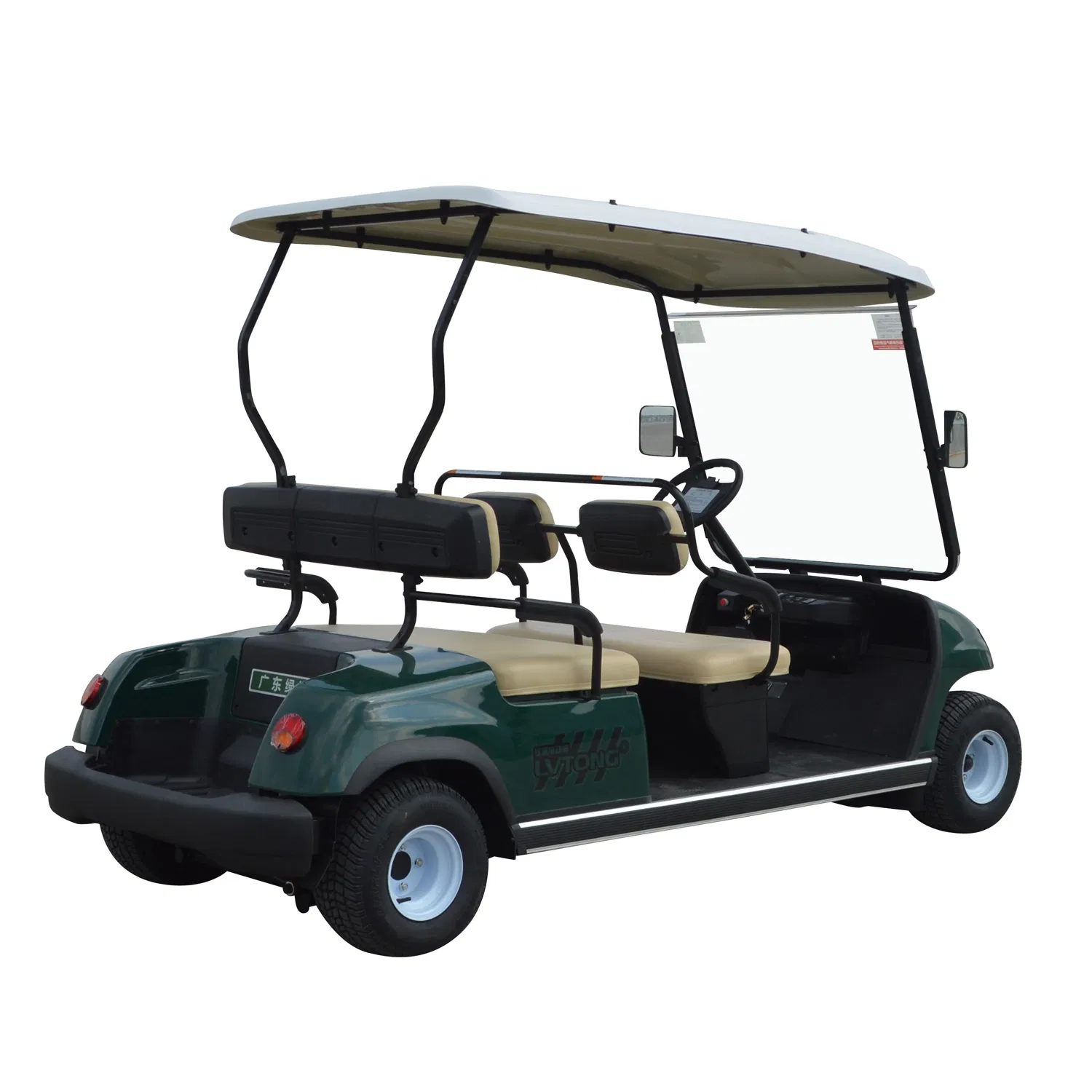 Comfortable Leather Seat Legal Driving 48V Battery Operated 4 Passengers Electric Golf Cart (LT-A4)